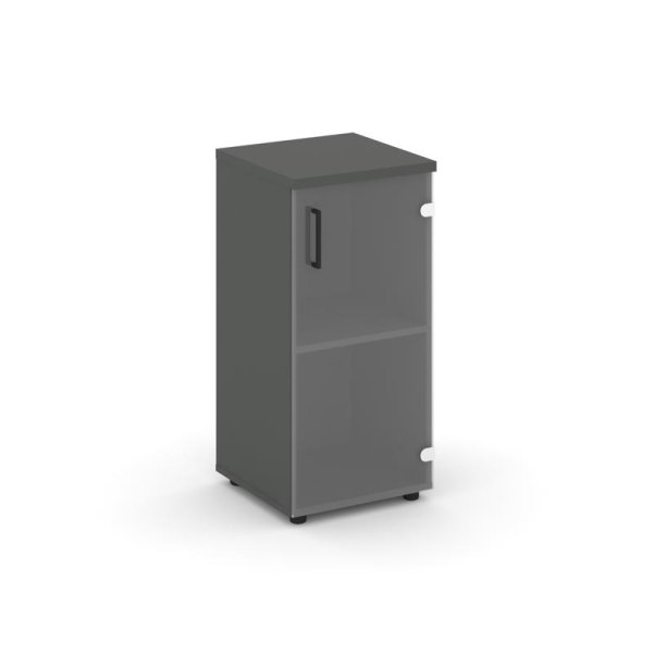 Шкаф низкий узкий SN.STU.E-302(R) (400х400х833) (Антрацит/Прозрачный)