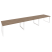 Стол переговорный Onix O.MO-PRG-3.4 4740x980x750 (Тиквуд Темный/Белый Металл)