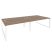Рабочая станция на О-образном м/к Onix O.MO-D.RS-4.4.7 3160x1475x750 (Тиквуд Темный/Белый Металл)