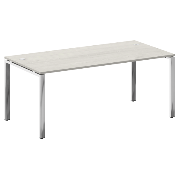 Стол рабочий руководителя на П-обр. м/к БП.СРР-5.9 1800x900x750 (Дуб Наварра/Нерж. Сталь)