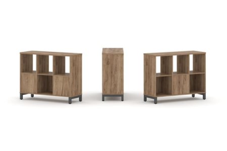 Набор стеллажа 2-х сторонний, 2 яруса SN.NSD-231 (1121х400х881) (Дуб Табак/Металл Антрацит)