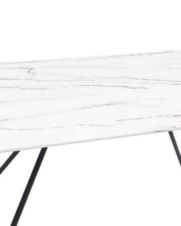 Стол обеденный Сакраменто 140*90 белый стеклянный (Стол обеденный Сакраменто белый)