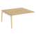 Наборный элемент рабочей станции на деревянных опорах Onix Wood OW.2.NRS-4.7 1580x1475x750 (Тиквуд Светлый/Дуб Темный)