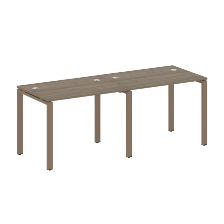 Рабочая станция на 2 раб.места Metal System Style БП.СМ-2.1 2000x720x750 (Вяз/Мокко металл)