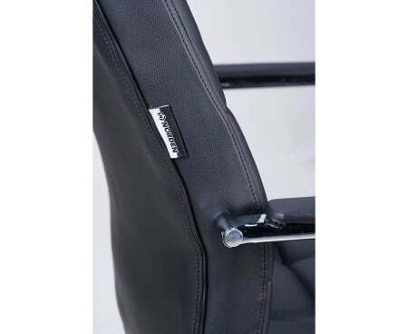 Римини / хром / черная экокожа (Черный)