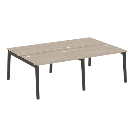 Рабочая станция на деревянных опорах Onix Wood OW.D.RS-4.2.8 2360x1635x750 (Дуб Аттик/Дуб Темный)