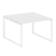 Переговорный стол 1 столешница Metal System Style БО.ПРГ-1.2 1200x1235x750 (Дуб Наварра/Серый металл)