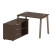 Рабочая станция с тумбой на А-образном м/к Metal System Style БА.РС-СТС-2.1 (L) 1100x1520x750 (Дуб наварра/Серый металл)