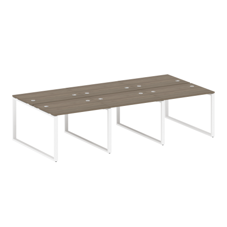 Рабочая станция Metal System Style БО.СМ-6.1 3000x1475x750 (Вяз/Белый металл)