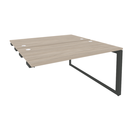 Стол-приставка двойной на О-образном м/к к опорным элем. Onix O.MO-D.SPR-3.7 1380x1475x750 (Дуб Аттик/Черный металл)
