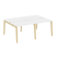 Рабочая станция на деревянных опорах Onix Wood OW.D.RS-4.1.7 1960x1475x750 (Тиквуд Светлый/Дуб Темный)