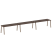 Рабочая станция на 3 рабочих места на А-образном м/к Metal System Style БА.СМ-3.5 5400x720x750 (Дуб наварра/Серый металл)
