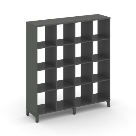 Каркас стеллажа 4 яруса SN.KS-440 (1488х400х1615) (Антрацит/Металл Антрацит)