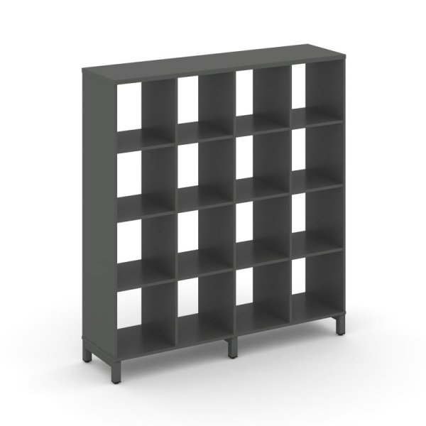 Каркас стеллажа 4 яруса SN.KS-440 (1488х400х1615) (Антрацит/Металл Антрацит)