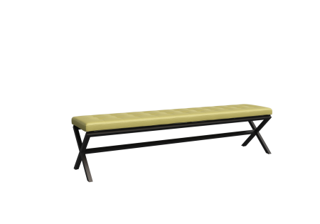 Банкетка трехместная NLT.L-3 (Korfu 14/Металл Антрацит)