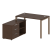 Рабочая станция с опорной тумбой левая Metal System Style БП.РС-СТС-2.2 Л 1300x1520x750 (Дуб Наварра/Серый металл)