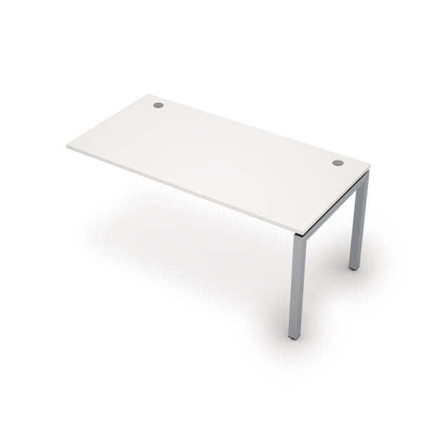 6МБК.5184 Линейная бенч-система, конечный модуль (1600x800x750) (Белый/Алюминий матовый)