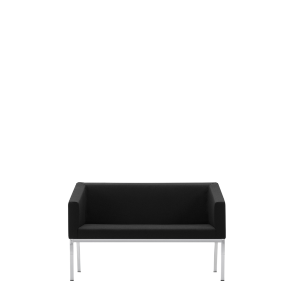 Диван офисный Давос (М-58) 2-х местный (Черный)