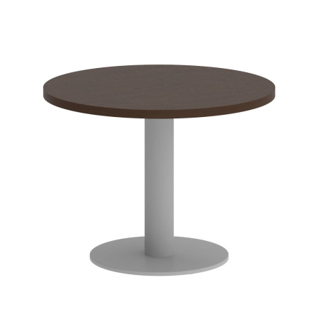 Стол журнальный круглый VR.SP-5-60.1G 600x600x450 (Венге Цаво/Серый Металл)