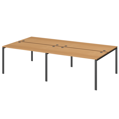 Бенч двойной на 4 рабочих места Арго-М АМБ-002-4 2400x1496x760 (Ольха)