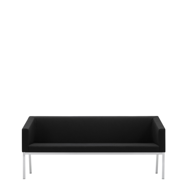 Диван офисный Давос (М-58) 3-х местный (Черный)