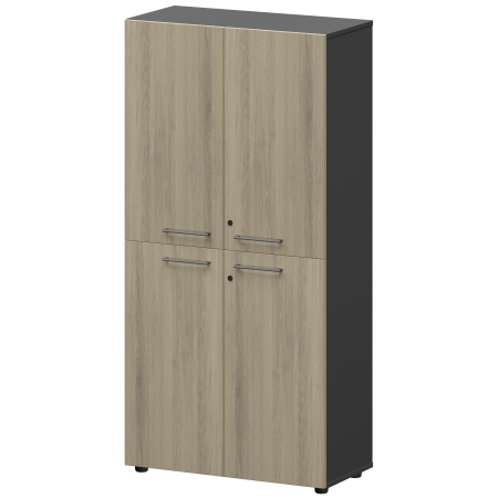 Шкаф высокий закрытый Кортез СМШ48.2.28F 792x380x1595 (Кронберг/Графит)