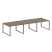 Переговорный стол 3 столешницы Metal System Style БО.ПРГ-3.2 3600x1235x750 (Дуб Наварра/Серый металл)