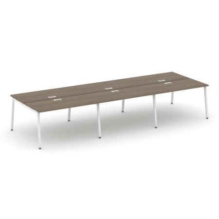 Рабочая станция 2-х сторонняя SN-4A.DRS-073 (4140х1432х750) (Вяз Благородный/Металл Белый)