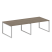 Переговорный стол 2 столешницы Metal System Style БО.ПРГ-2.3 2800x1235x750 (Дуб Наварра/Серый металл)