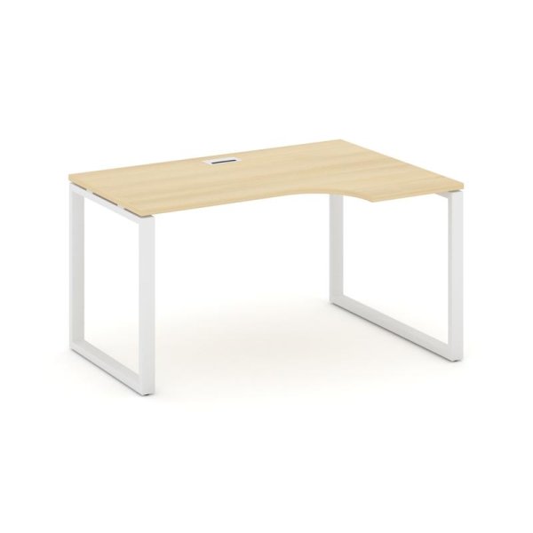 Стол рабочий эргономичный SN-6O.SPA-021(R) (1380х800/980х750) (Акация Лорка/Металл Белый)