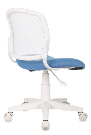 Кресло детское CH-W296NX белый TW-15 сиденье голубой 26-24 сетка/ткань крестов. пластик пластик белы (Голубой)