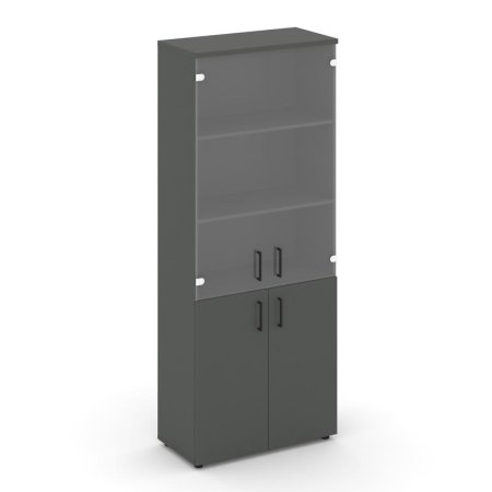 Шкаф высокий широкий SN.STS.E-102 (796х400х1982) (Антрацит/Прозрачный)