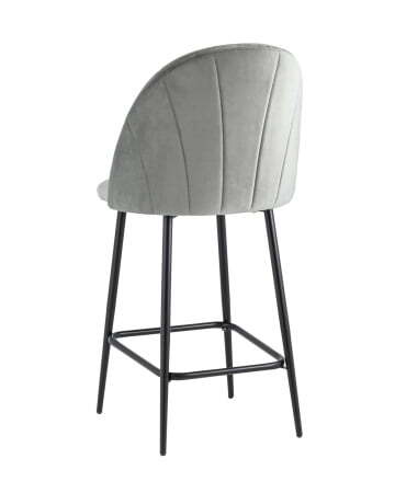 Стул полубарный Логан велюр серый (Стул полубарный Логан серый)