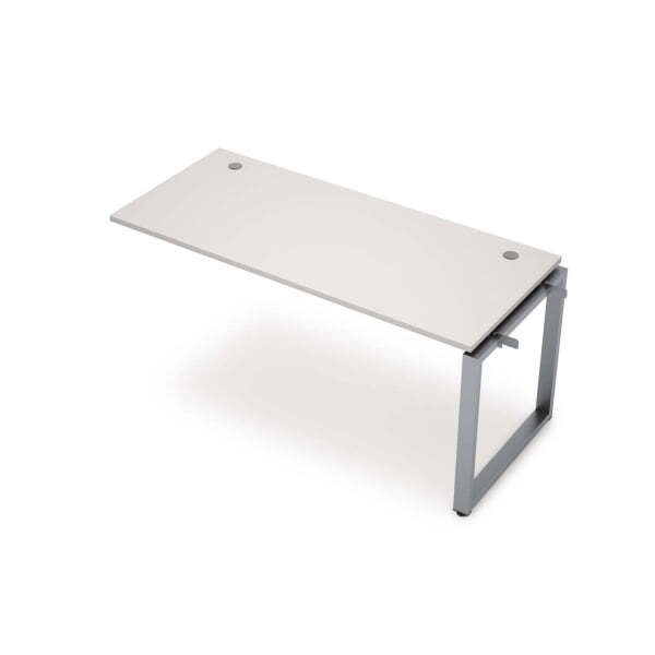 6МБС-О.6177 Линейная бенч-система, средний модуль (1000x700x750) (Белый/Алюминий матовый)