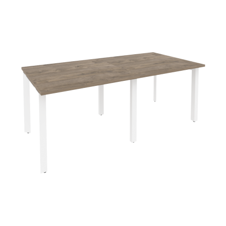 Стол переговорный Onix O.MP-PRG-2.1 1960x980x750 (Тиквуд Темный/Белый Металл)