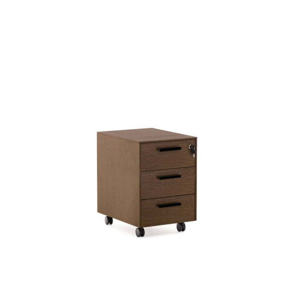 EXE Тумба 3 ящика (Орех/Черный)