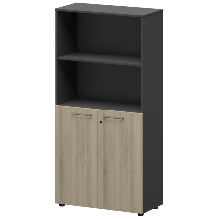 Шкаф высокий полузакрытый Кортез СМШ48.28F 792x380x1595 (Кронберг/Графит)