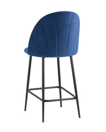 Стул полубарный Логан велюр синий (Стул полубарный Логан синий)