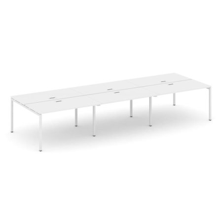 Рабочая станция 2-х сторонняя SN-4P.DRS-083 (4140х1632х750) (Белый/Металл Белый)