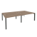 Рабочая станция на П-образном м/к Onix O.MP-D.RS-4.3.8 2760x1635x750 (Тиквуд Темный/Белый Металл)