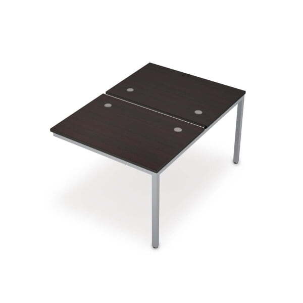 6МБК.277 Сдвоенные бенч-системы, конечный модуль (1000x1435x750) (Венге/Алюминий матовый)