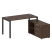 Рабочая станция с опорной тумбой правая Metal System Style БП.РС-СТС-2.3 Пр 1500x1520x750 (Дуб Наварра/Серый металл)