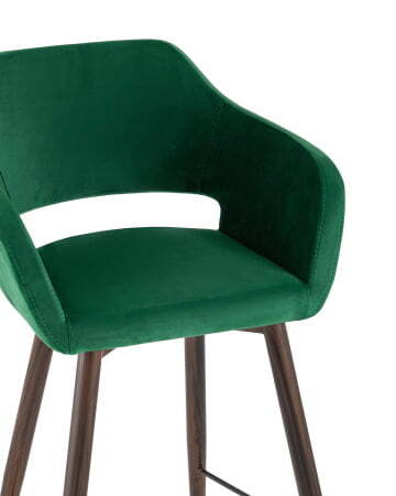 Стул барный Саймон велюр темно-зеленый (Стул барный Саймон темно-зеленый)