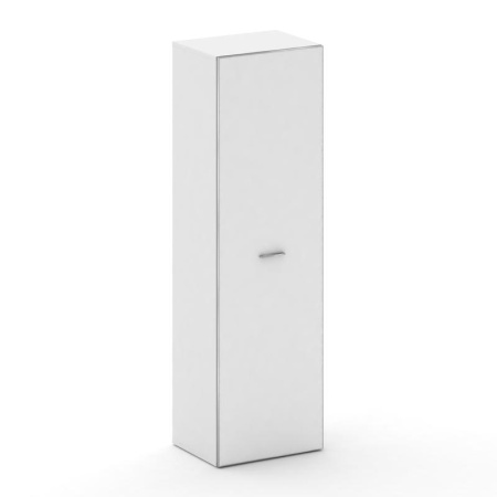 Шкаф средний высокий универсальный Fresco FR.SM-102 black (600x460x2000) (Белый Бриллиант UM-Лакобель Белый-Лакобель Белый | Хром)