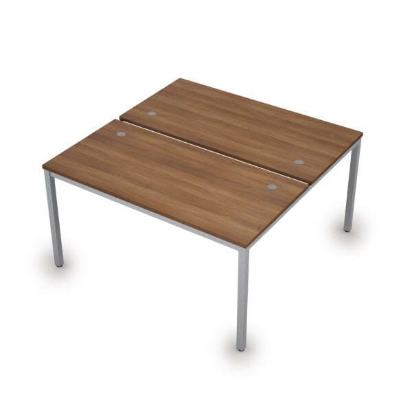 6МБ.279 Бенч-система на два рабочих места (1400x1435x750) (Шамони темный/Алюминий матовый)