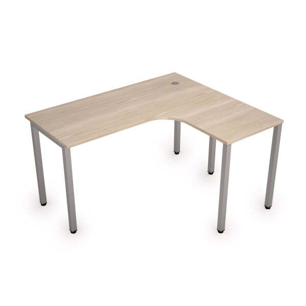 Стол письменный для персонала на металлокаркасе правый одиночная опора заказывается отдельно Стиль 2 (ДубСерый)