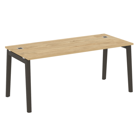 Стол руководителя на деревянных опорах Onix Wood Direct OW.SRR-5.8 1780x800x750 (Тиквуд Светлый/Дуб Темный)