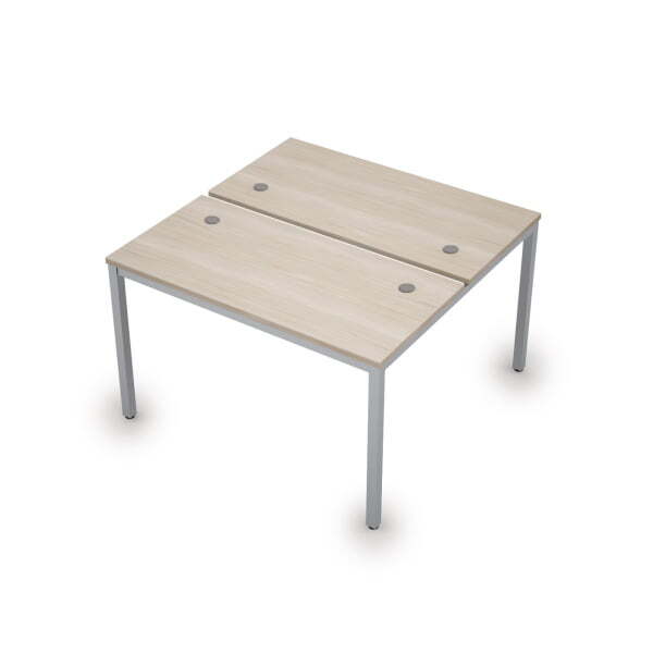 6МБ.268 Бенч-система на два рабочих места (1200x1235x750) (Шамони светлый/Алюминий матовый)