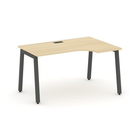 Стол рабочий эргономичный SN-5A.SPA-001(R) (1380х600/980х750) (Акация Лорка/Металл Антрацит)