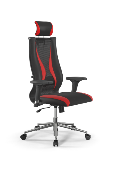 Кресло для руководителя Метта Sit 10 B2-170D - T+UMF(SY271)+Extra /Kb38/Wh09/D02P/H3mL-Pf-2D(M09.B23 (Красный | Черный)